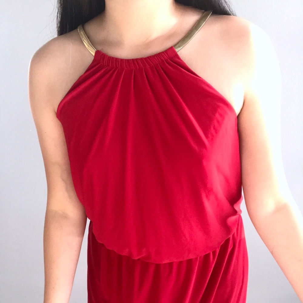 MSK red dress